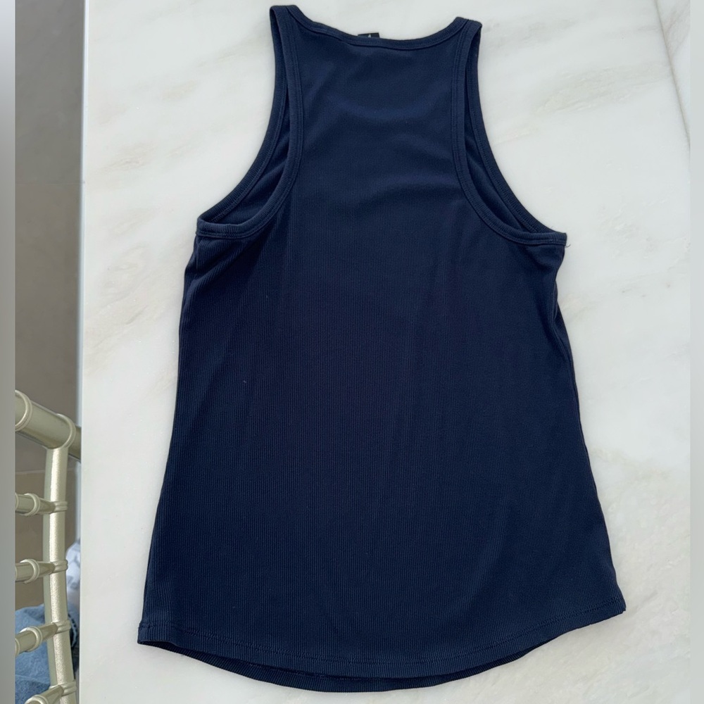 Signature Rib Tank- Blue - Picture 3 of 3